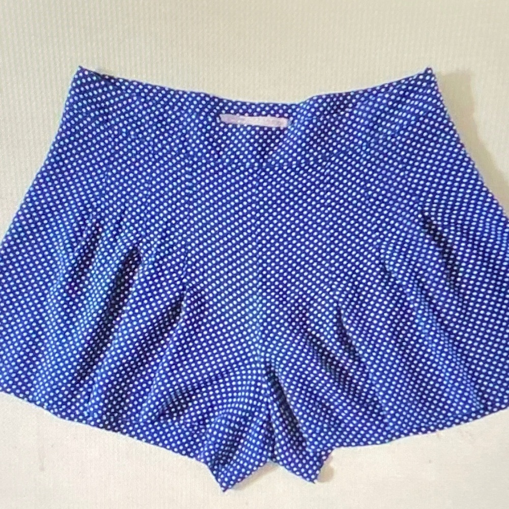 Forever 21 Navy and White Polka Dot High Waist Shorts
